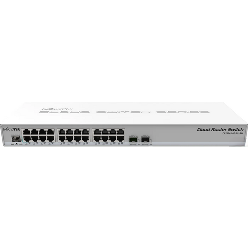 Коммутатор Mikrotik Cloud Router Switch 326-24G-2S+RM with RouterOS L5, 1U rackmount enclosure (CRS326-24G-2S+RM)